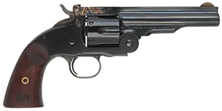 Model 1875 No. 3 2nd Model Smith & Wesson
Schofield Army Revolver
caliber .45 Colt, 5" barrel, walnut,
near-new, by A. Uberti